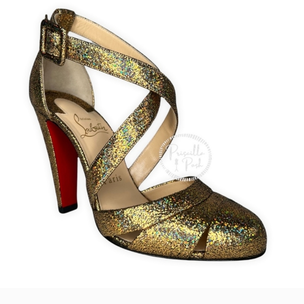 Christian Louboutin Gold Heels - Picture 5 of 14